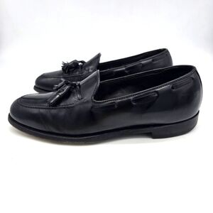 Vintage Bostonian Tassel Loafers Black Leather Men's Shoes 9 C/A Made in USA
